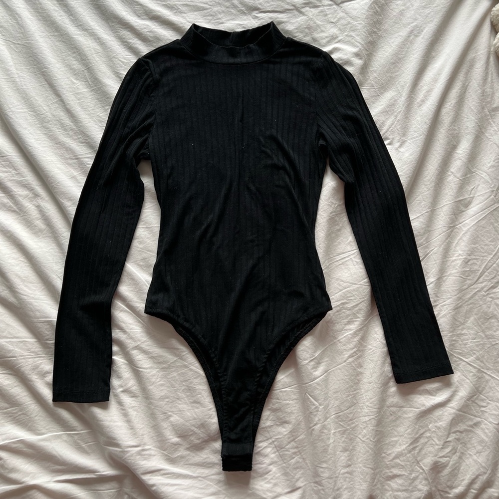 princess polly black mockneck bodysuit
